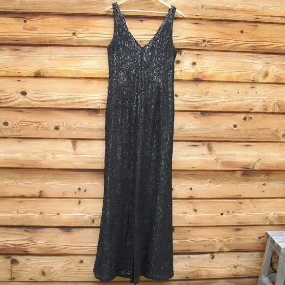 agb black dress AGB Black and Tan Midi Dress with Half Sleeves